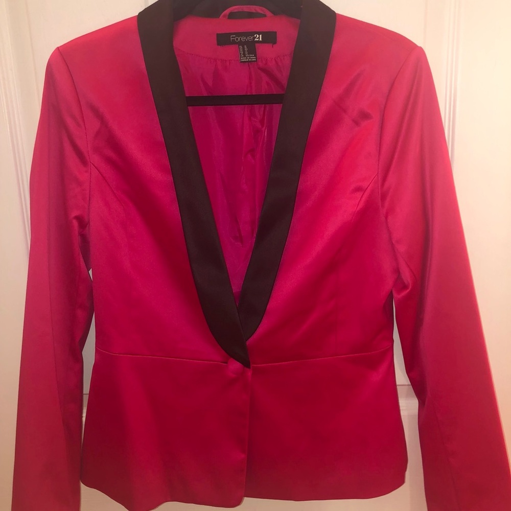 Women’s hot pink tuxedo jacket